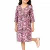 Robe Fleurie Fille Rose – Élégante & Confortable